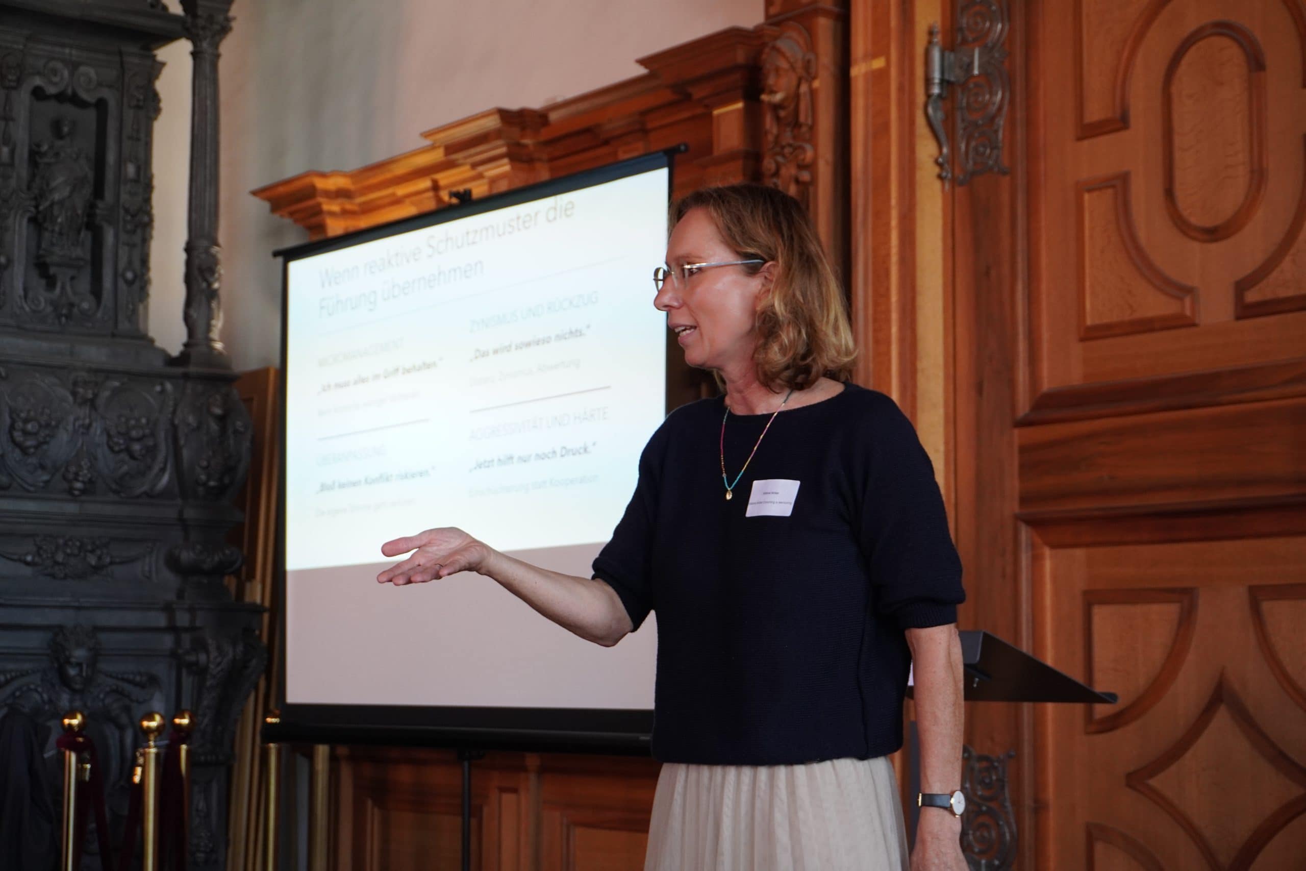 Sabine Wöller hält ihre Keynote